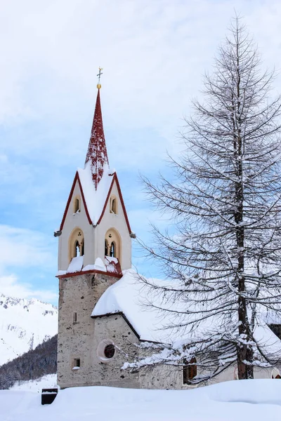 Vue Panoramique Magnifique Paysage Hivernal Autour Casere Dans Valle Aurina — Photo