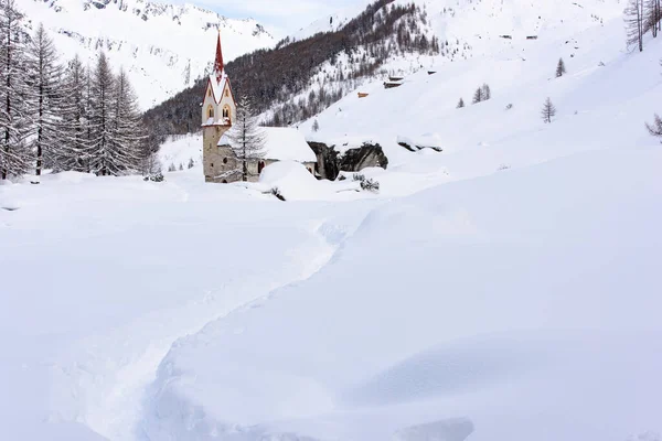 Landschaftsaufnahme Einer Wunderschönen Winterlandschaft Rund Das Ahrntal Tirol Italien — Stockfoto