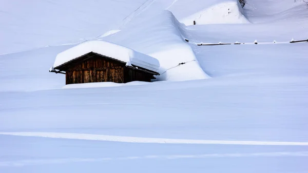 Schilderachtige Opname Van Een Prachtig Winterlandschap Rond Casere Valle Aurina — Stockfoto