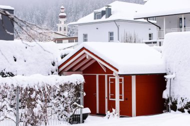 Villa Ottone, İtalya 'nın kış manzarası