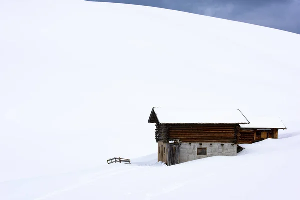 Pintoresca Toma Hermosa Nieve Cubierta Alpe Siusi Seiser Alm Dolomitas —  Fotos de Stock