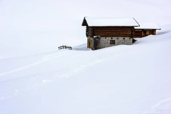Scenic Shot Beautiful Snow Covered Alpe Siusi Seiser Alm Dolomites — Stock Photo, Image