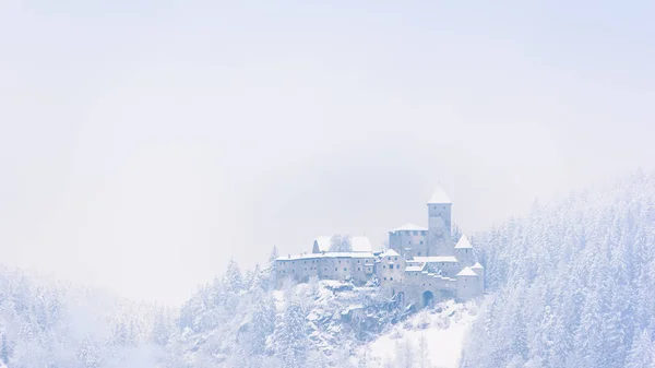 Зимний Пейзаж Villa Ottone Tures Castle Italy — стоковое фото