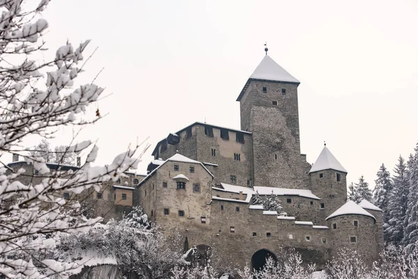 Zimní Krajina Villa Ottone Tures Castle Itálie — Stock fotografie