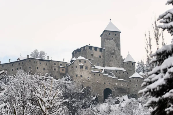 Zimní Krajina Villa Ottone Tures Castle Itálie — Stock fotografie