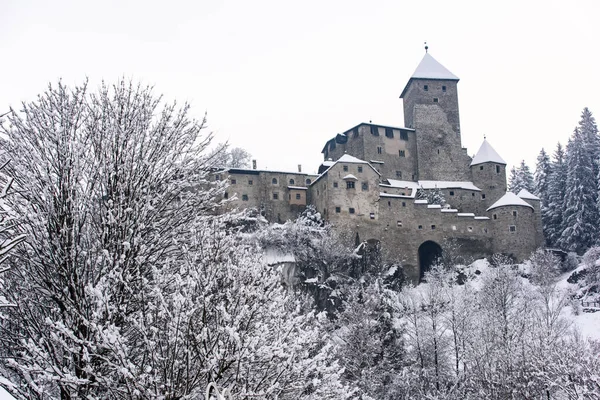 Zimní Krajina Villa Ottone Tures Castle Itálie — Stock fotografie