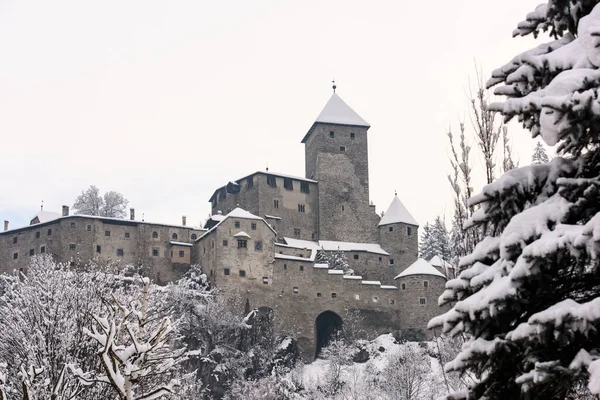 Zimní Krajina Villa Ottone Tures Castle Itálie — Stock fotografie
