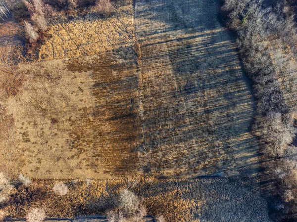 Vista Aérea Paisagem Rural Inverno Itália — Fotografia de Stock