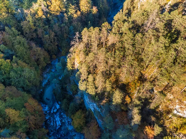 Воздушный Вид Лес Горах — стоковое фото