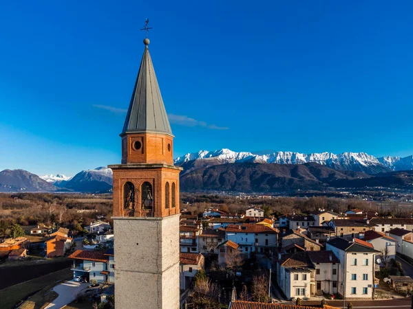 Talya Nın Udine Ilindeki Küçük Şehirlerdeki Binaların Hava Görüntüleri — Stok fotoğraf
