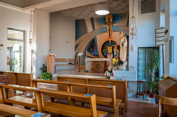 Wnętrze Klasztoru Monte Carmelo Montegnacco Włochy — Zdjęcie stockowe