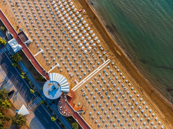 Vista Desde Cima Del Amanecer Playa Lignano Sabbiadoro —  Fotos de Stock