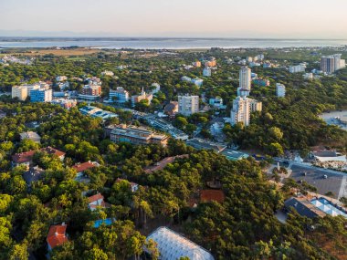 Lignano Sabbiadoro, İtalya 'nın güzel hava manzarası.