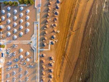 View from the top of the sunrise on the beach of Lignano Sabbiadoro.