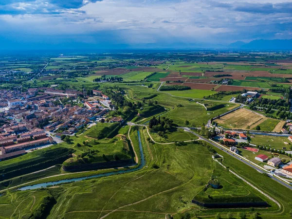 Palmanova City Panoramic Aerial View Udine Italy — 图库照片