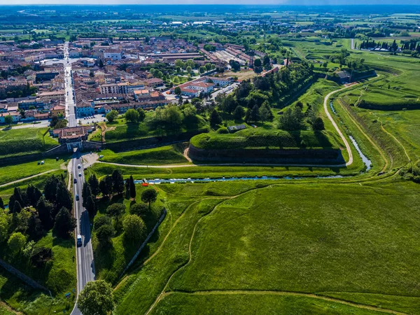 Palmanova City Panoramic Aerial View Udine Italy — 图库照片