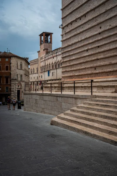 Перуджа Италия Июня 2022 Перуджа Древний Исторический Центр Погруженный Искусство — стоковое фото