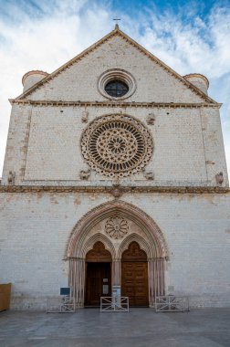 Assisi, İtalya - 23 Haziran 2022: Siena, İtalya 'nın eski Asisi kasabası