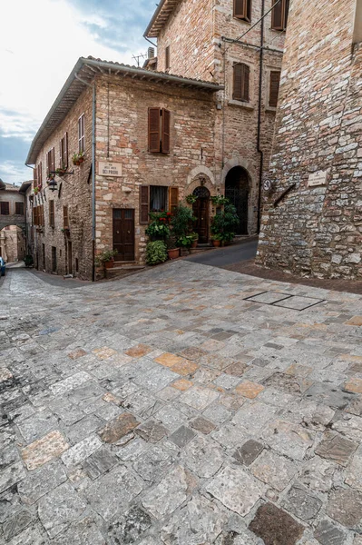 Widok Piękne Stare Miasto Asyżu Włochy — Zdjęcie stockowe