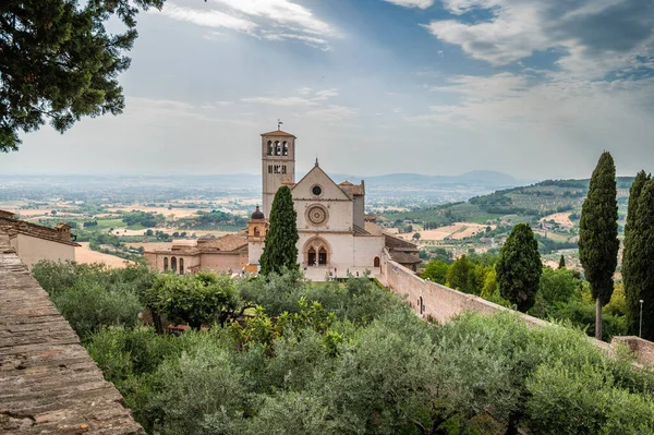 Malowniczy Widok Piękny Budynek Kaplicy Asyżu Włochy — Zdjęcie stockowe