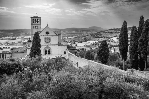 Malebný Pohled Krásnou Budovu Kaple Assisi Itálie — Stock fotografie