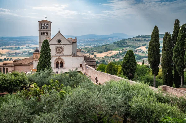 Malowniczy Widok Piękny Budynek Kaplicy Asyżu Włochy — Zdjęcie stockowe