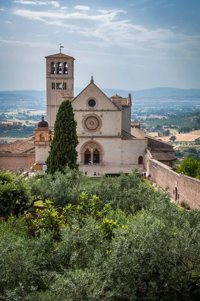 Vacker Utsikt Över Vackra Kapellbyggnaden Assisi Italien — Stockfoto