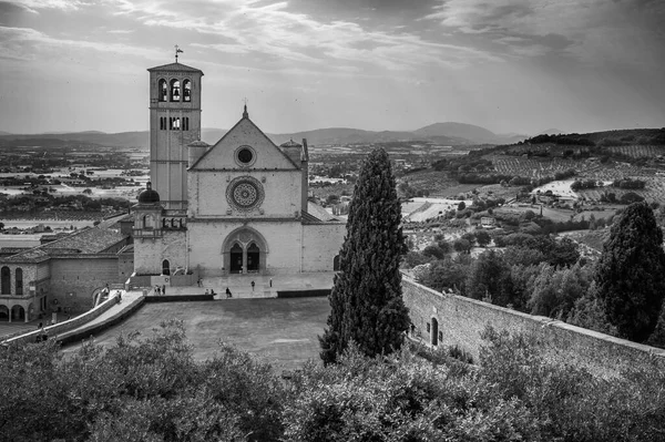 Malebný Pohled Krásnou Budovu Kaple Assisi Itálie — Stock fotografie