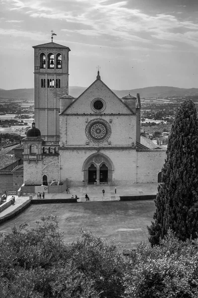 Panoramisch Uitzicht Het Prachtige Kapelgebouw Assisi Italië — Stockfoto