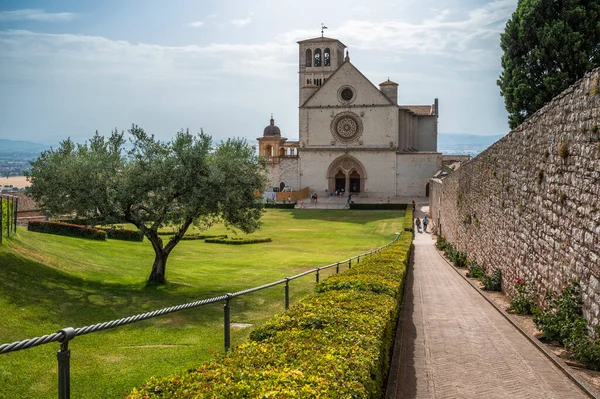 Vista Panorámica Del Hermoso Edificio Capilla Asís Italia — Foto de Stock