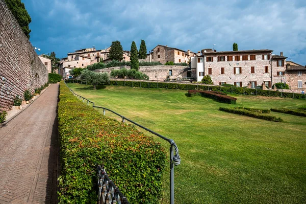 Blick Auf Die Mittelalterliche Burg Der Stadt Assisi Italien — Stockfoto