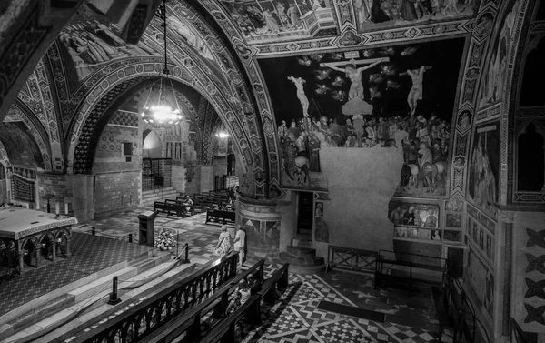 Interior Antiga Igreja Assis Itália — Fotografia de Stock