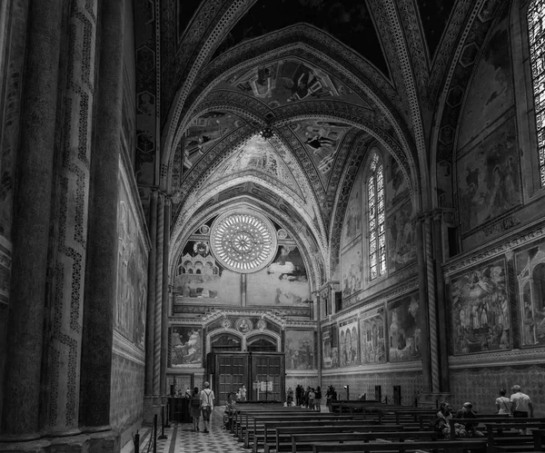 Assis Itália Junho 2022 Interior Antiga Catedral Italiana — Fotografia de Stock