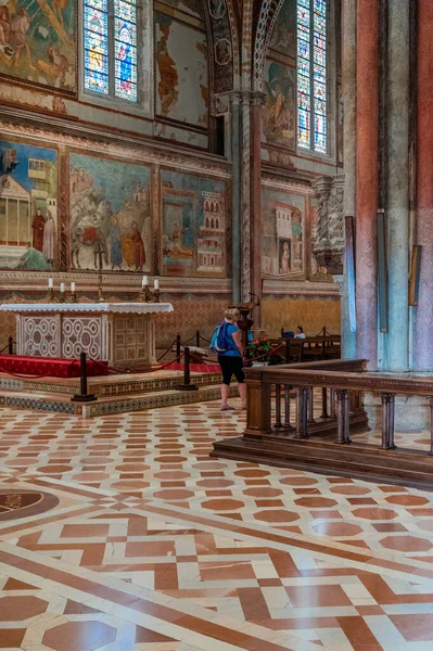Assisi Italy June 2022 Interior Ancient Italian Cathedral — Stock Photo, Image