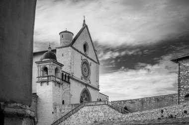 Assisi, İtalya - 23 Haziran 2022: Siena, İtalya 'nın eski Asisi kasabası