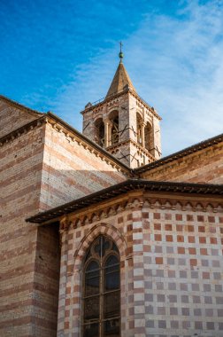 Assisi, İtalya - 23 Haziran 2022: Siena, İtalya 'nın eski Asisi kasabası
