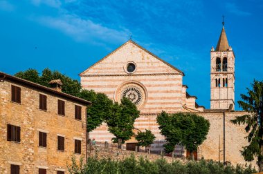 Assisi, İtalya - 23 Haziran 2022: Siena, İtalya 'nın eski Asisi kasabası