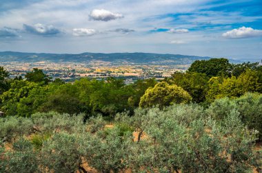 Assisi, İtalya 'nın kırsal manzarası