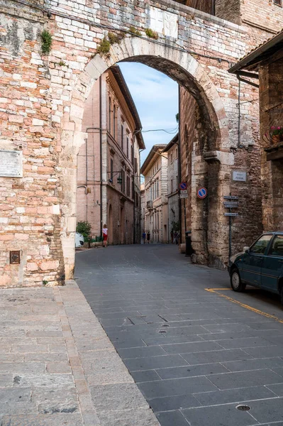 Assisi Giugno 2022 Centro Storico Assisi Nella Città Siena — Foto Stock
