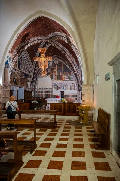 Assise Italie Juin 2022 Intérieur Ancienne Cathédrale Italienne — Photo