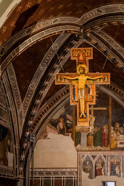 Assisi Italien Juni 2022 Interiören Antika Italienska Katedralen — Stockfoto