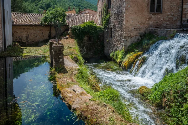 View Rasiglia Village Umbria Italy — Stock Photo, Image