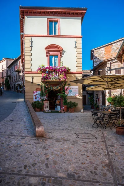 Umbria Daki Köyün Ortaçağ Mimarisi Büyü — Stok fotoğraf