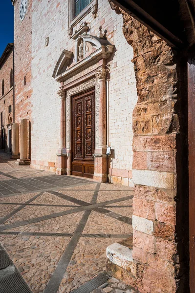Arquitectura Medieval Del Pueblo Umbría Magia Spello — Foto de Stock