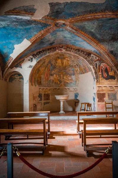 Itália Spello Junho 2022 Interior Antiga Igreja Spello — Fotografia de Stock