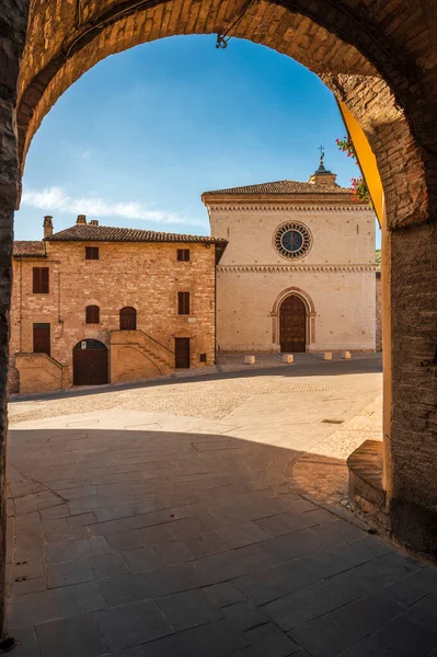 Medieval architecture of village in Umbria, magic of Spello.