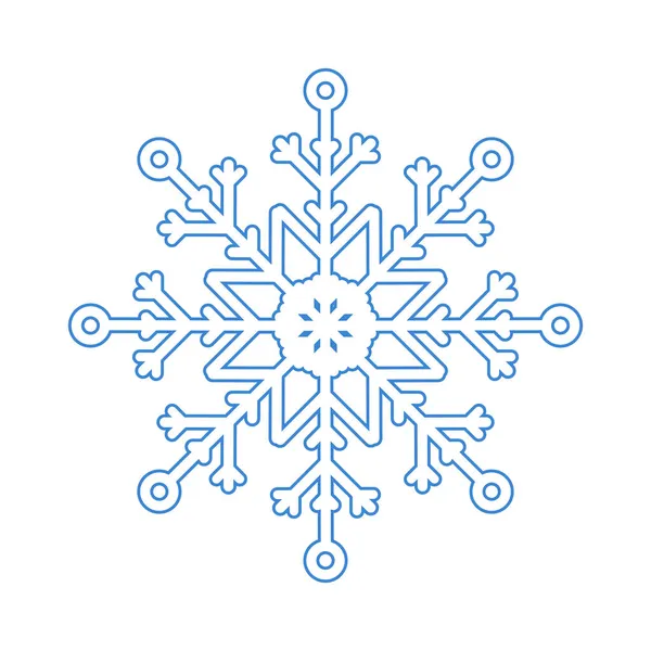 Copo Nieve Azul Estilo Plano Símbolo Invierno Navidad Año Nuevo — Archivo Imágenes Vectoriales