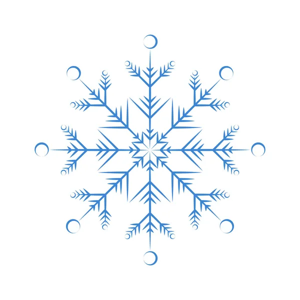 Copo Nieve Azul Símbolo Invierno Navidad Año Nuevo Silueta Holiday — Vector de stock