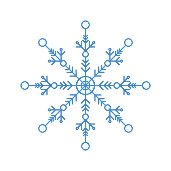 Copo Nieve Azul Estilo Plano Símbolo Invierno Navidad Año Nuevo — Archivo Imágenes Vectoriales