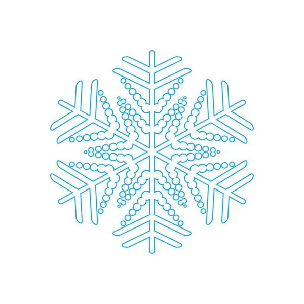 Copo Nieve Azul Símbolo Del Invierno Navidad Fiesta Año Nuevo — Archivo Imágenes Vectoriales